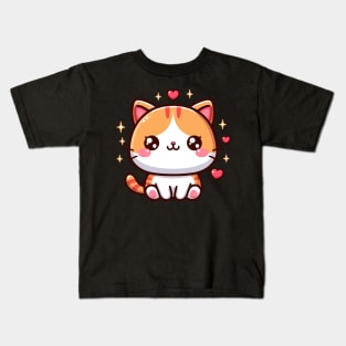 Cuddly Cat Love Kids T-Shirt